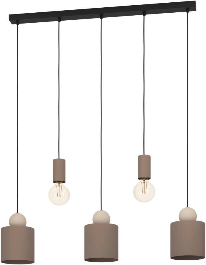 EGLO Hanglamp GAZZOLA Hanglamp in bruin en zand van staal excl. E27 40W (1 stuk) - Foto 1