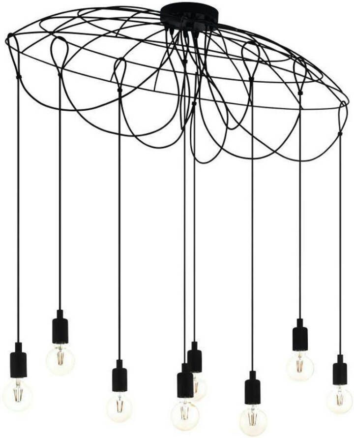 EGLO  Hogsmill Hanglamp - E27 - 115 5 cm - Zwart - Foto 2