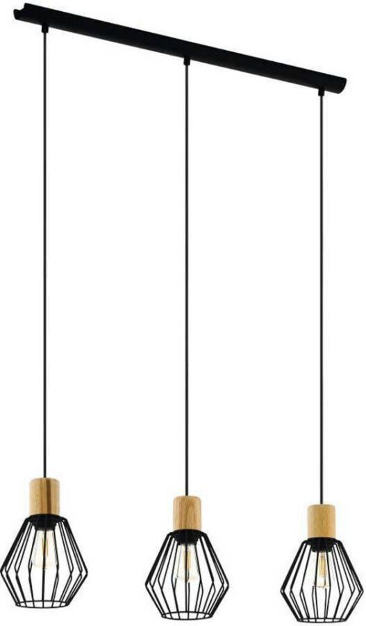 EGLO  Palmorla - Hanglamp - E27 - 76 cm - Zwart Bruin - Foto 3