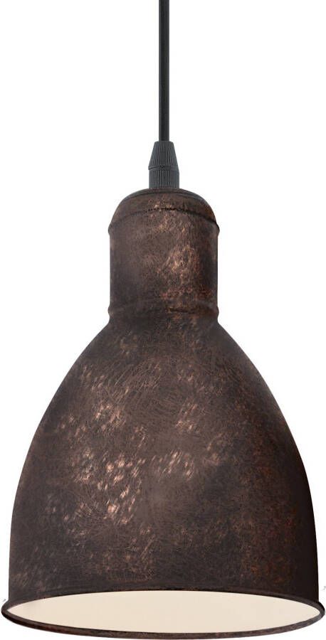 EGLO Hanglamp PRIDDY 1 koperkleur-antiek ø15 5 x h110 cm lamp van staal vintage