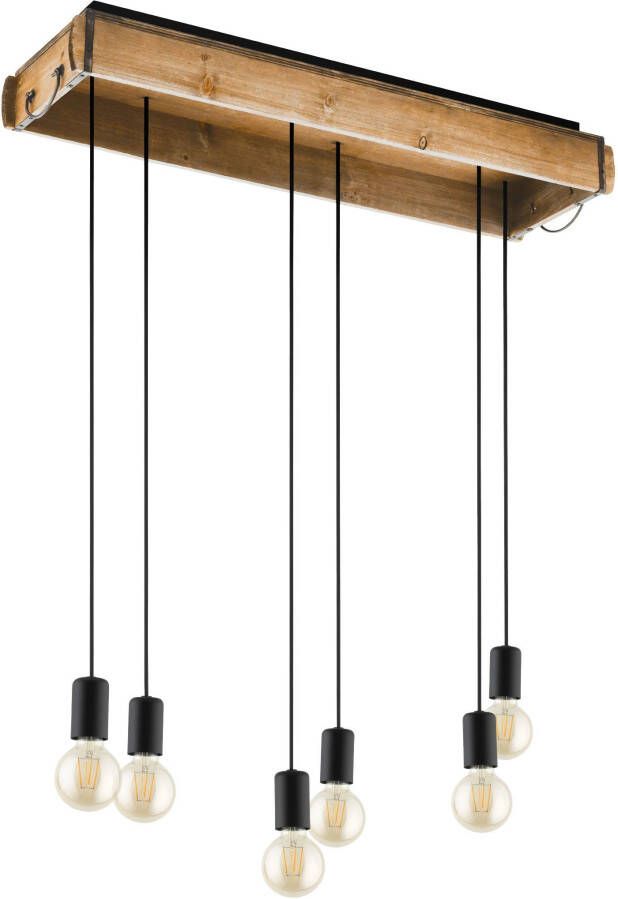 EGLO Wootton Hanglamp E27 Ø 42.0 cm Zwart;Bruin - Foto 6