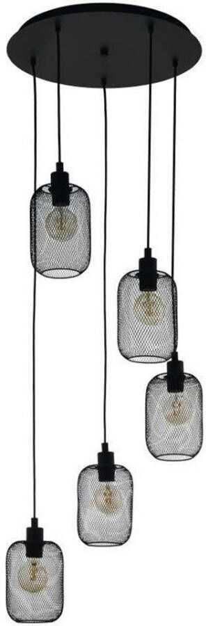 EGLO  Wrington - Hanglamp - E27 - Ø 54 cm - Zwart - Foto 2