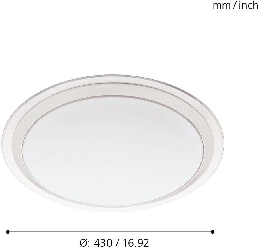 EGLO Competa-C Plafondlamp LED Ø 43 cm Wit Zilver Dimbaar - Foto 8