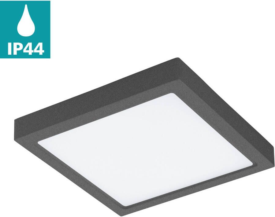 EGLO Led-plafondlamp voor buiten ARGOLIS L30 x H4 x B30 cm inclusief 1x led-plank spatwaterdicht