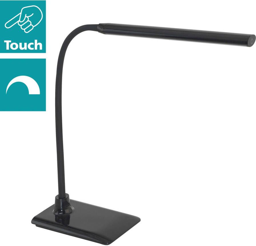 EGLO Laroa Tafellamp Leeslamp inclusief LED Hoogte 48 cm Zwart Kantelbaar Draaibaar Touch Dimbaar - Foto 6