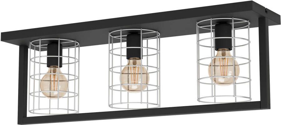 EGLO  Jubily Plafondlamp - 77 cm E27 - Staal Industrieel - Zwart - Foto 1