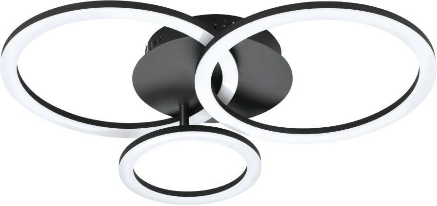EGLO Plafondlamp PARRAPOS-Z Deckenlampe schwarz TuneableWhite ZigBee 3.0 Disco-Modus Plafondlamp in zwart van staal 33W warmwit koudwit (1 stuk) - Foto 7