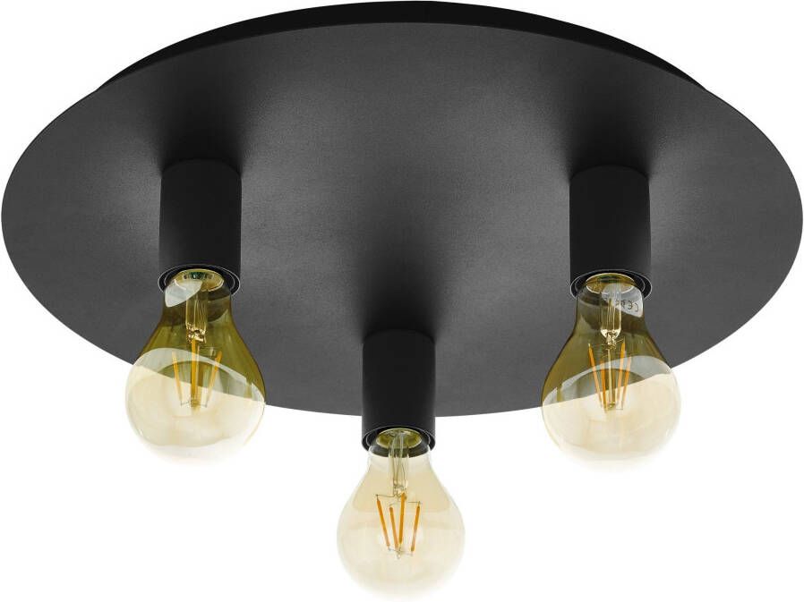 EGLO wand- plafondlamp 3-lichts Passano zwart Leen Bakker - Foto 3
