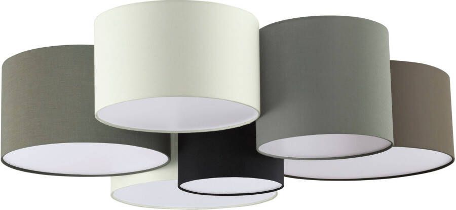 EGLO Plafondlamp PASTORE Textiel plafondlamp 6 fittingen E27 dimbaar stof slaapkamerlamp (1 stuk) - Foto 8