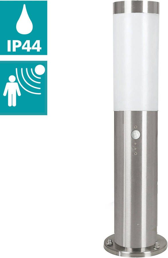 EGLO Sokkellamp HELSINKI LED padlamp buitenverlichting bewegingssensor IP44 roestvrij staal (1 stuk) - Foto 6
