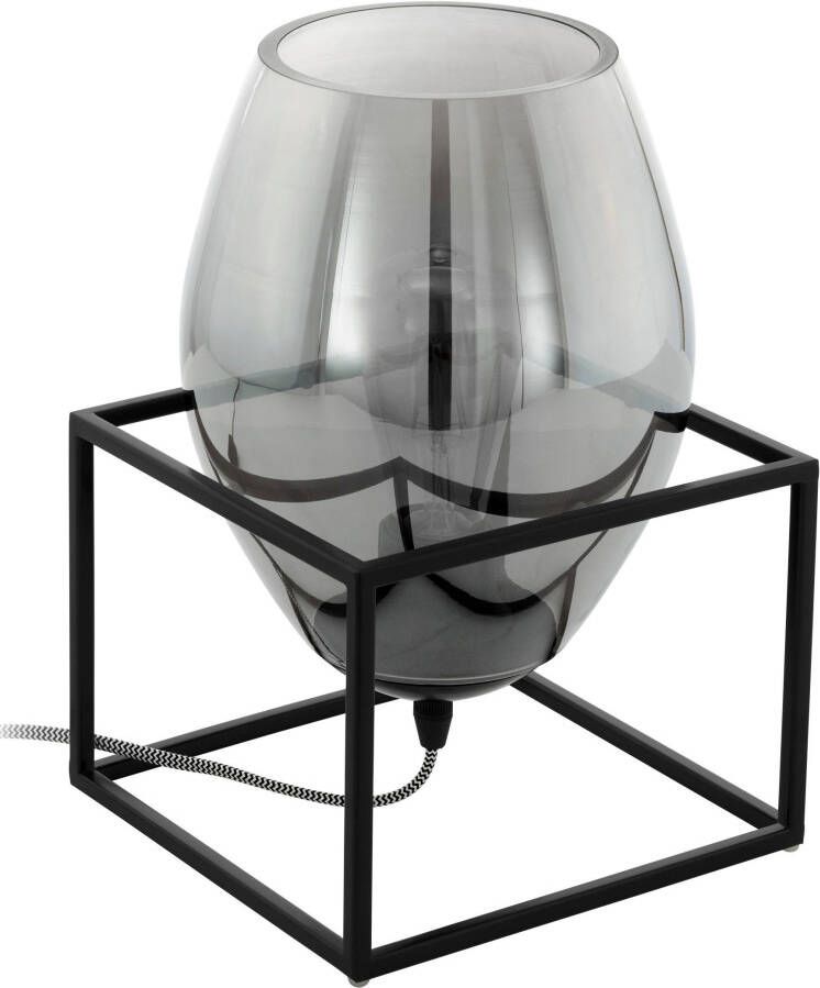 EGLO tafellamp Olival 1 zwart rookglas Leen Bakker - Foto 1