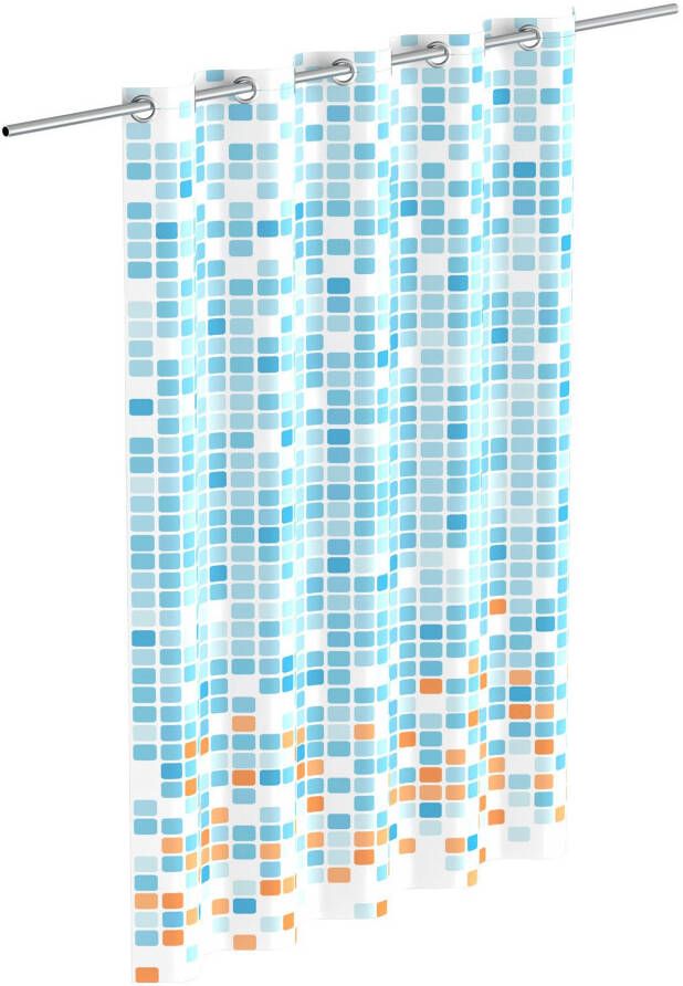Eisl Douchegordijn Mozaïek grijs wasbaar anti-schimmel gordijn (hoogte 200 cm) grijs mozaïek-design - Foto 6