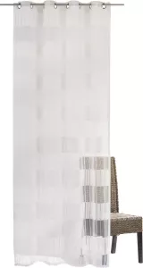 ELBERSDRUCKE Gordijn Blockbuster 00 weiß Gordijn met ringen blockbuster 00 wit 255x140 cm halftransparant (1 stuk)