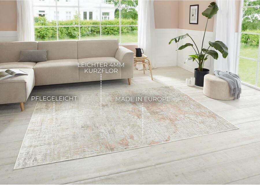 ELLE DECORATION Design-vloerkleed Chameis Viscose vintage-look zijde look woonkamer slaapkamer vloerkleed - Foto 2