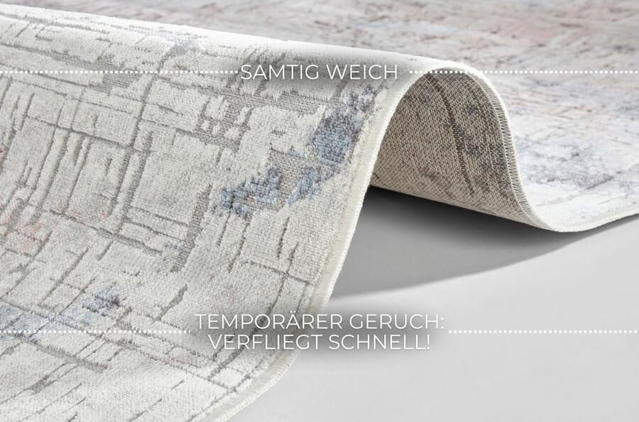 ELLE DECORATION Design-vloerkleed Chameis Viscose vintage-look zijde look woonkamer slaapkamer vloerkleed - Foto 6