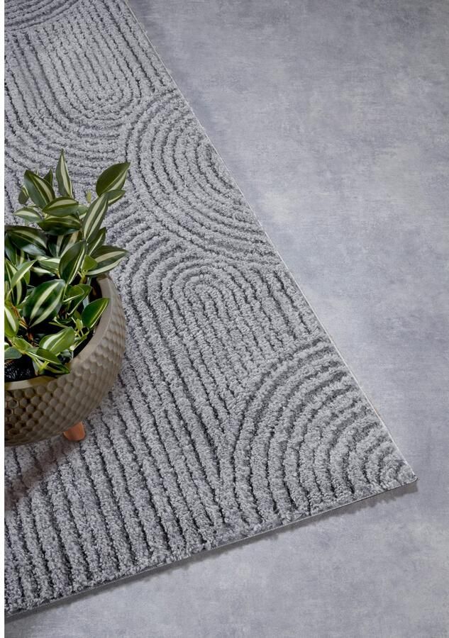 ELLE DECORATION Design-vloerkleed Chappe Shaggy loper pluizig zacht hoogpolig modern hoog-laag effect - Foto 2