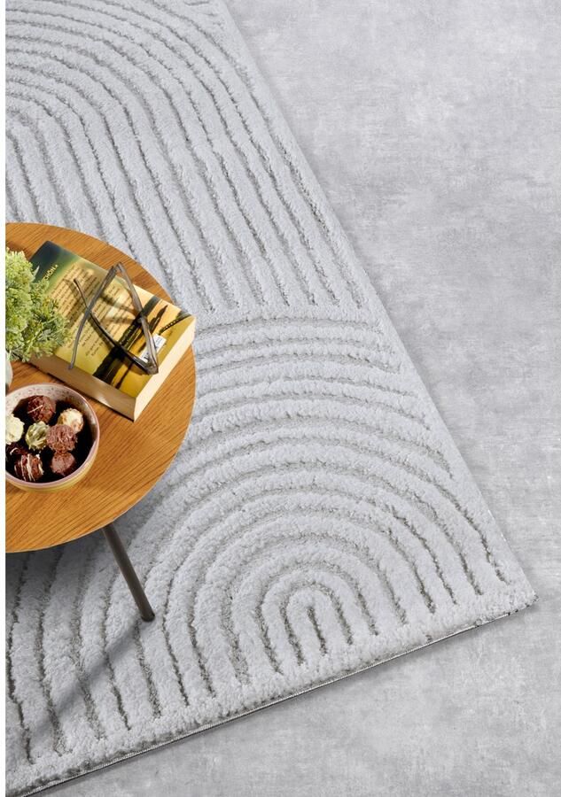 ELLE DECORATION Design-vloerkleed Chappe Shaggy loper pluizig zacht hoogpolig modern hoog-laag effect - Foto 2