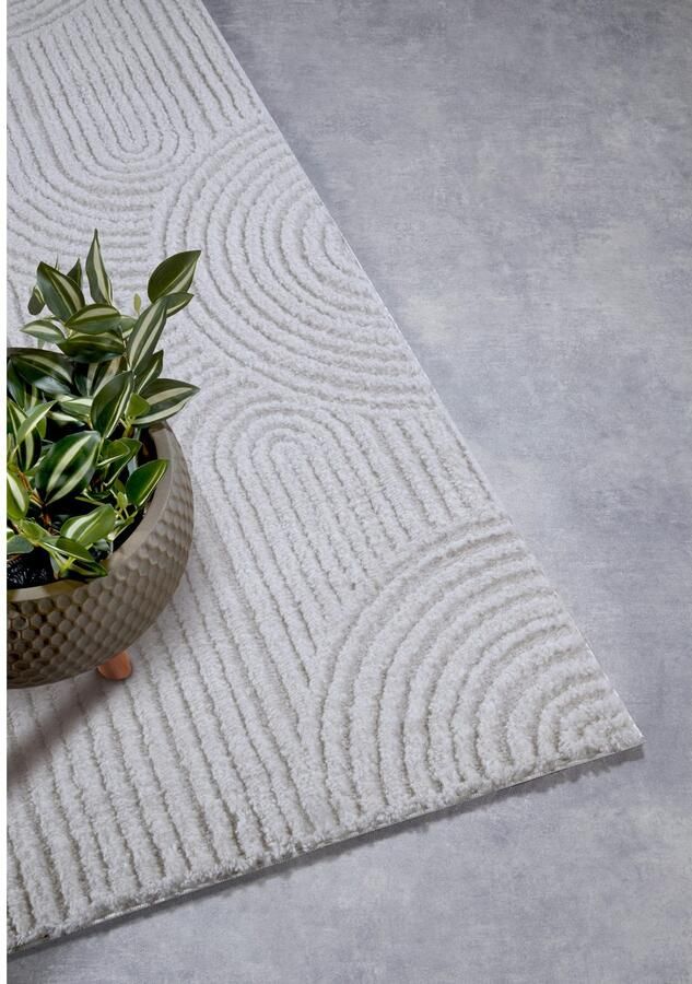 ELLE DECORATION Design-vloerkleed Chappe Shaggy loper pluizig zacht hoogpolig modern hoog-laag effect - Foto 2