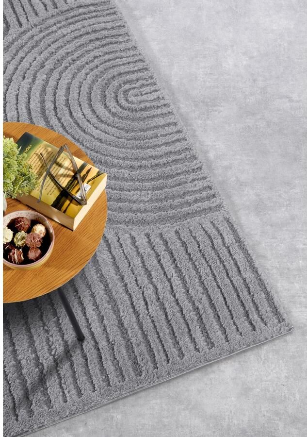 ELLE DECORATION Design-vloerkleed Chappe Shaggy loper pluizig zacht hoogpolig modern hoog-laag effect - Foto 2