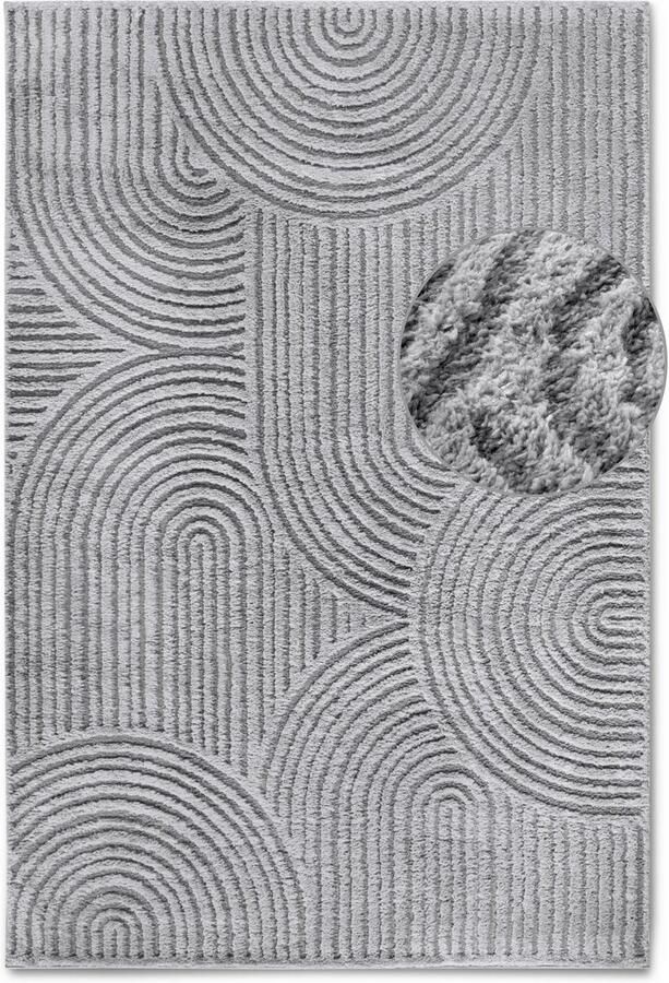 ELLE DECORATION Design-vloerkleed Chappe Shaggy loper pluizig zacht hoogpolig modern hoog-laag effect - Foto 6