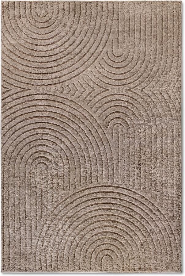 ELLE DECORATION Design-vloerkleed Cosy Panglao ook als rond tapijt verkrijgbaar uni laagpolig hoog-laag structuur modern scandi boho woonkamer - Foto 9