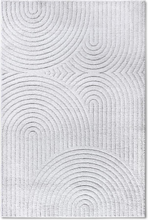 ELLE DECORATION Design-vloerkleed Cosy Panglao ook als rond tapijt verkrijgbaar uni laagpolig hoog-laag structuur modern scandi boho woonkamer - Foto 9