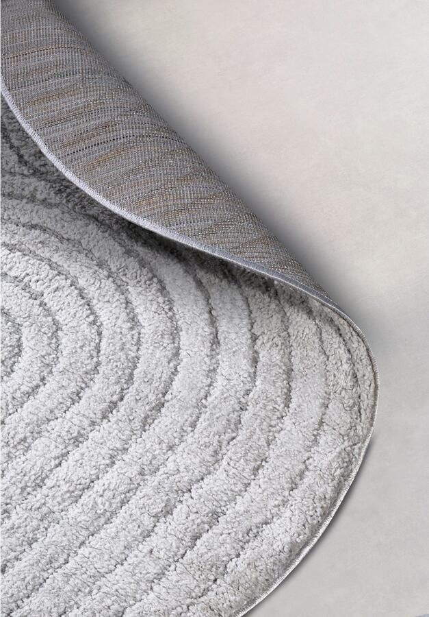 ELLE DECORATION Design-vloerkleed Cosy Panglao ook als rond tapijt verkrijgbaar uni laagpolig hoog-laag structuur modern scandi boho woonkamer - Foto 7