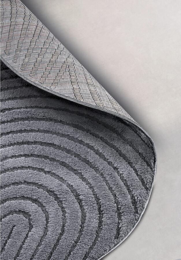 ELLE DECORATION Design-vloerkleed Cosy Panglao ook als rond tapijt verkrijgbaar uni laagpolig hoog-laag structuur modern scandi boho woonkamer - Foto 6