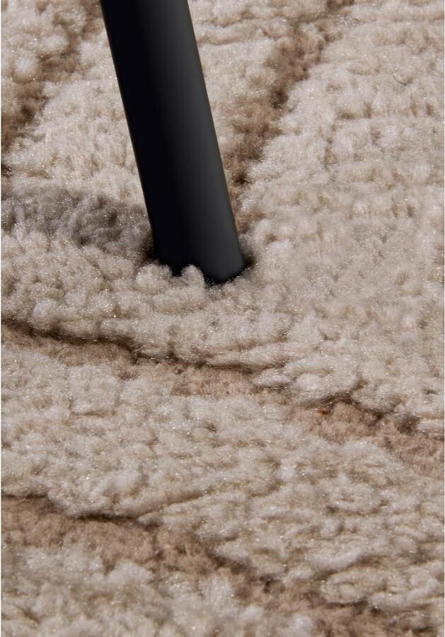 ELLE DECORATION Design-vloerkleed Cosy Panglao ook als rond tapijt verkrijgbaar uni laagpolig hoog-laag structuur modern scandi boho woonkamer - Foto 6