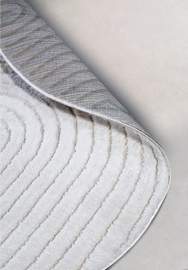 ELLE DECORATION Design-vloerkleed Cosy Panglao ook als rond tapijt verkrijgbaar uni laagpolig hoog-laag structuur modern scandi boho woonkamer - Foto 5