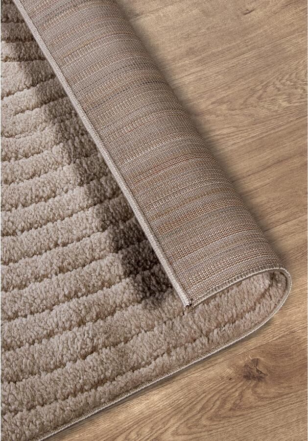 ELLE DECORATION Design-vloerkleed Cosy Panglao ook als rond tapijt verkrijgbaar uni laagpolig hoog-laag structuur modern scandi boho woonkamer - Foto 6