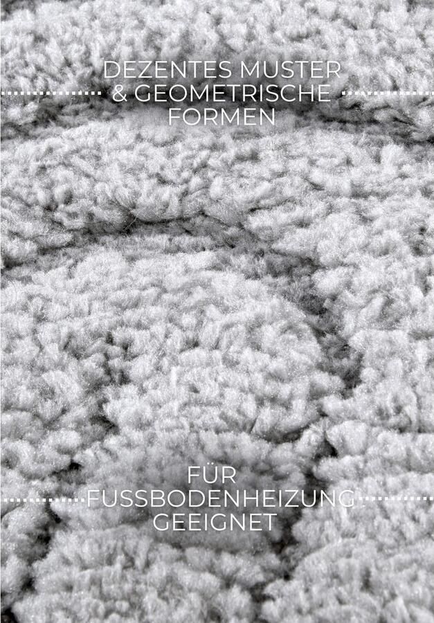 ELLE DECORATION Design-vloerkleed Cosy Panglao ook als rond tapijt verkrijgbaar uni laagpolig hoog-laag structuur modern scandi boho woonkamer - Foto 6