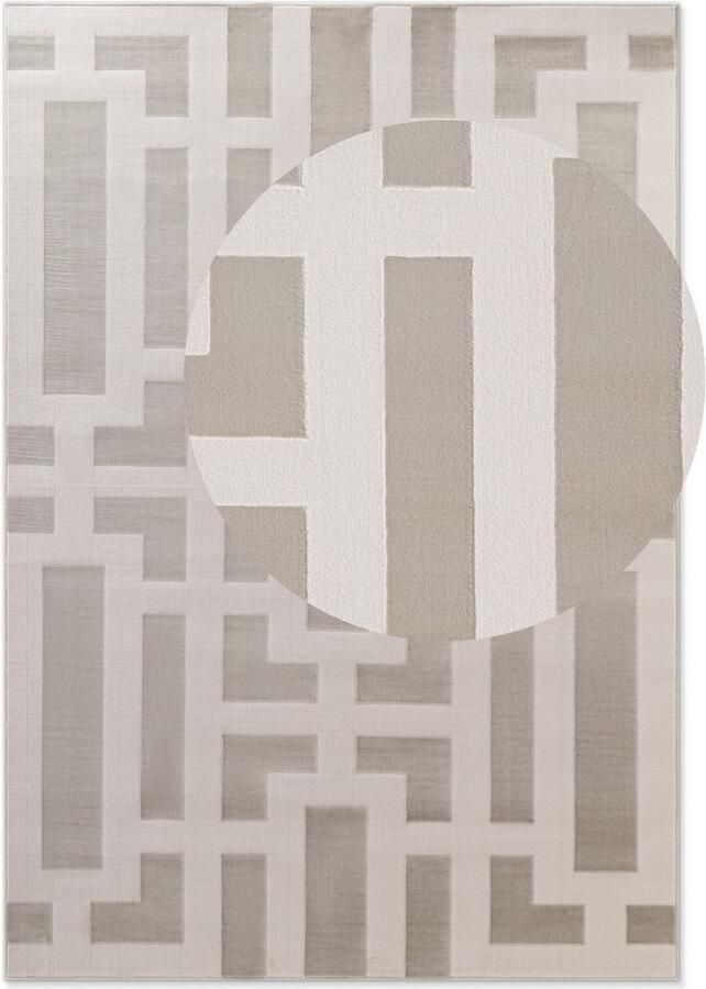 ELLE DECORATION Design-vloerkleed Onyx Woonkamer slaapkamer loper hoog-laag effect gang glans - Foto 9