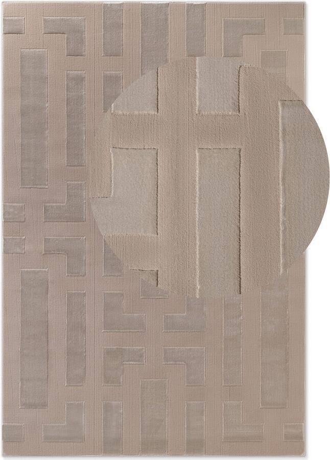 ELLE DECORATION Design-vloerkleed Onyx Woonkamer slaapkamer loper hoog-laag effect gang glans - Foto 9