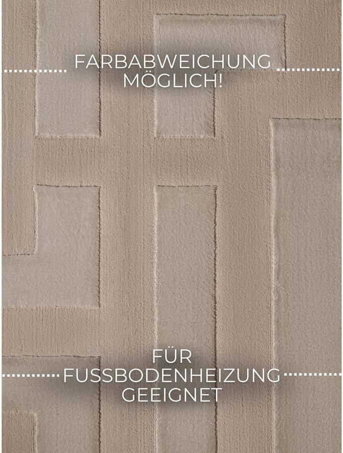 ELLE DECORATION Design-vloerkleed Onyx Woonkamer slaapkamer loper hoog-laag effect gang glans - Foto 3