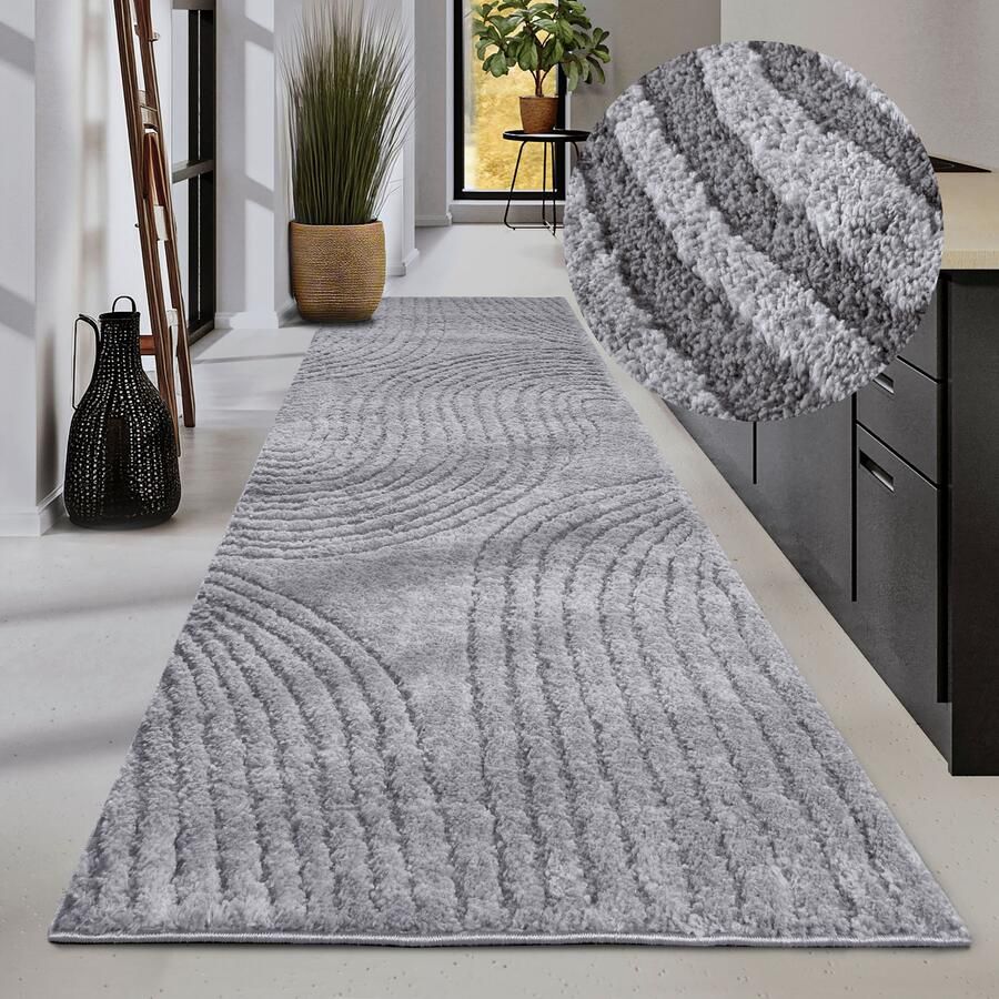 ELLE DECORATION Design-vloerkleed Pigment Hoogpolig shaggy loper zacht langpolig modern hoog-laag effect