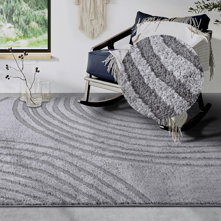 ELLE DECORATION Design-vloerkleed Pigment Hoogpolig shaggy loper zacht langpolig modern hoog-laag effect