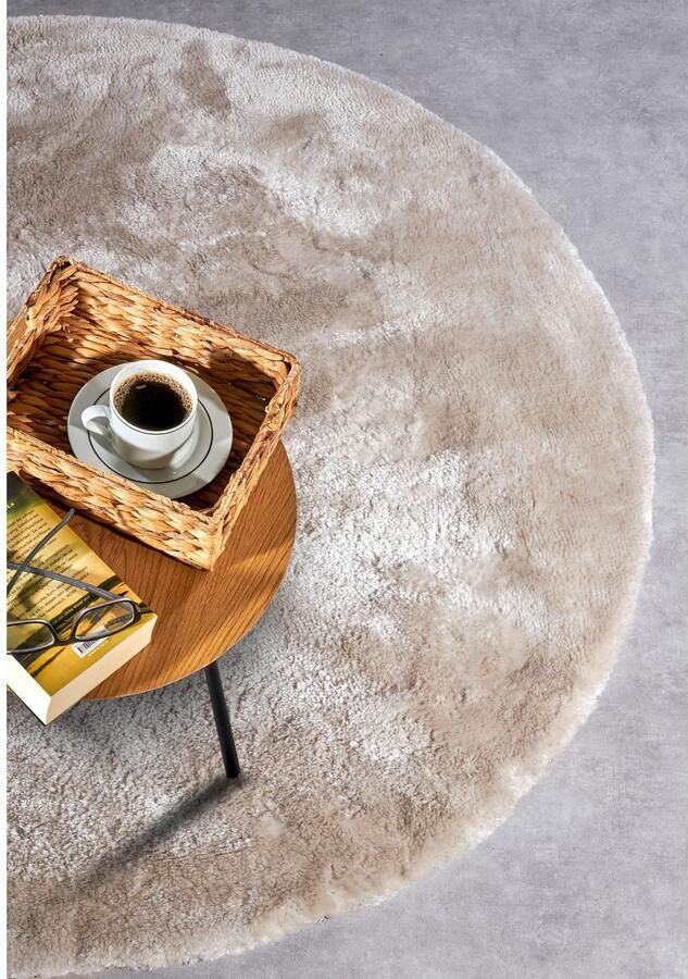 ELLE DECORATION Hoogpolig vloerkleed Calida Lange pool shaggy effen pluizig zacht glanzend modern effen - Foto 4