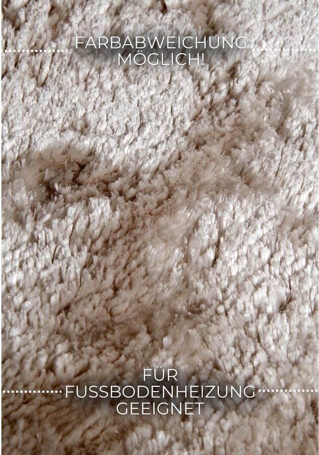 ELLE DECORATION Hoogpolig vloerkleed Calida Lange pool shaggy effen pluizig zacht glanzend modern effen - Foto 4