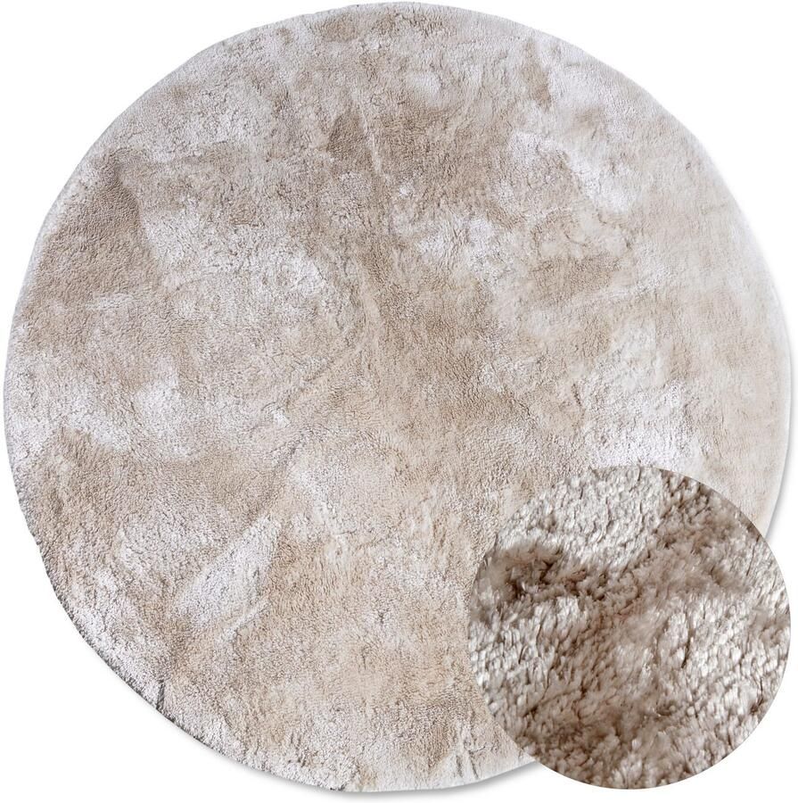 ELLE DECORATION Hoogpolig vloerkleed Calida Lange pool shaggy effen pluizig zacht glanzend modern effen - Foto 3