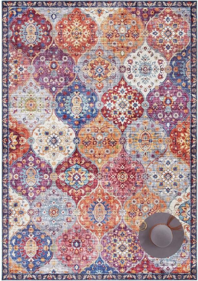 ELLE DECORATION Vloerkleed Kasjmier Ghom Oosters loper kortpolig vintage woonkamer slaapkamer - Foto 6