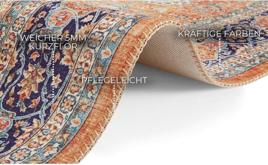 ELLE DECORATION Vloerkleed Keshan Maschad Oosters loper kortpolig vintage woonkamer slaapkamer - Foto 5