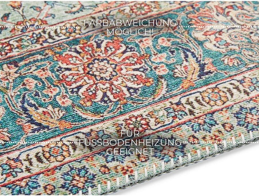 ELLE DECORATION Vloerkleed Mahal Oosters kortpolig vintage woonkamer slaapkamer loper - Foto 2