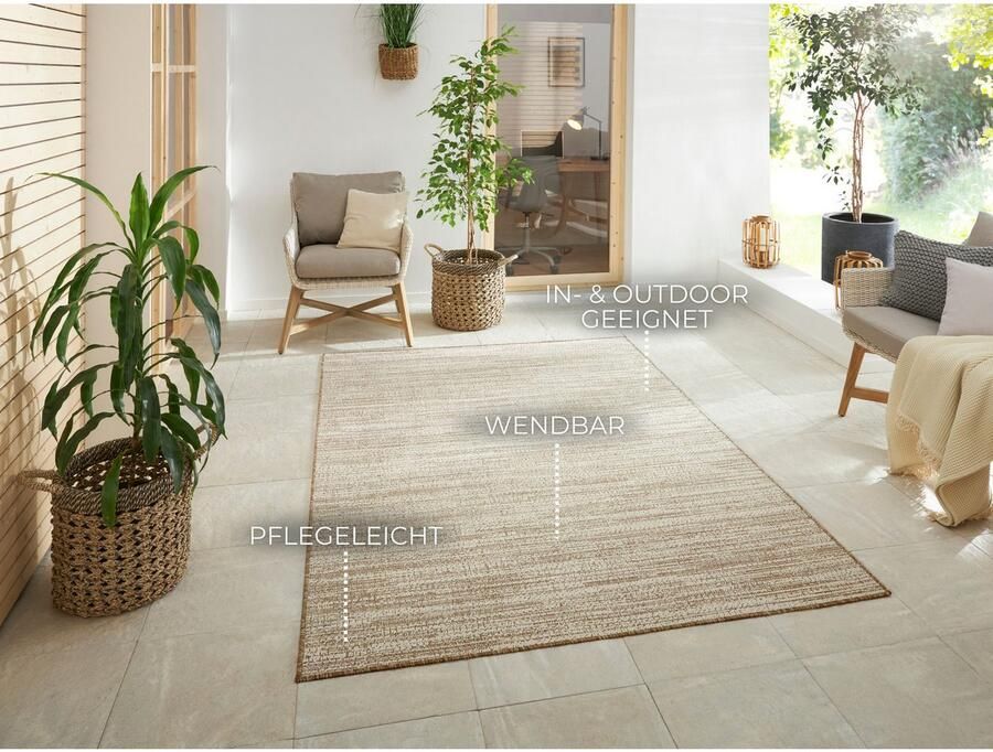 ELLE DECORATION Vloerkleed Mèlange tweezijdig tapijt Vlakweefsel In-& Outdoor Modern tweezijdig balkon woonkamer - Foto 2