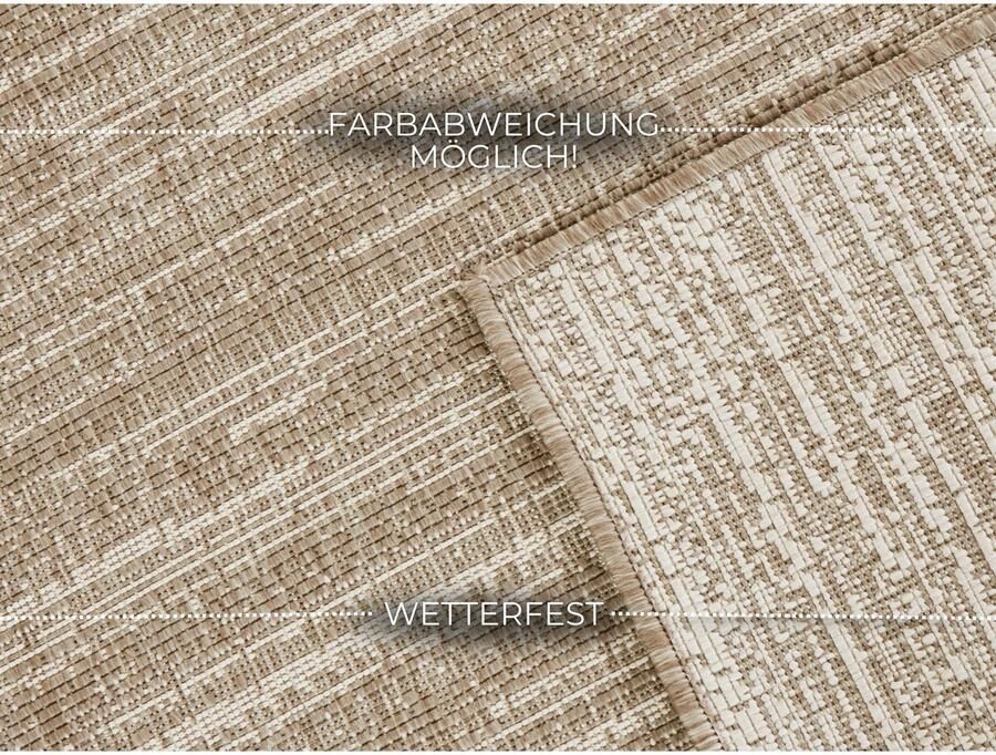 ELLE DECORATION Vloerkleed Mèlange tweezijdig tapijt Vlakweefsel In-& Outdoor Modern tweezijdig balkon woonkamer - Foto 5