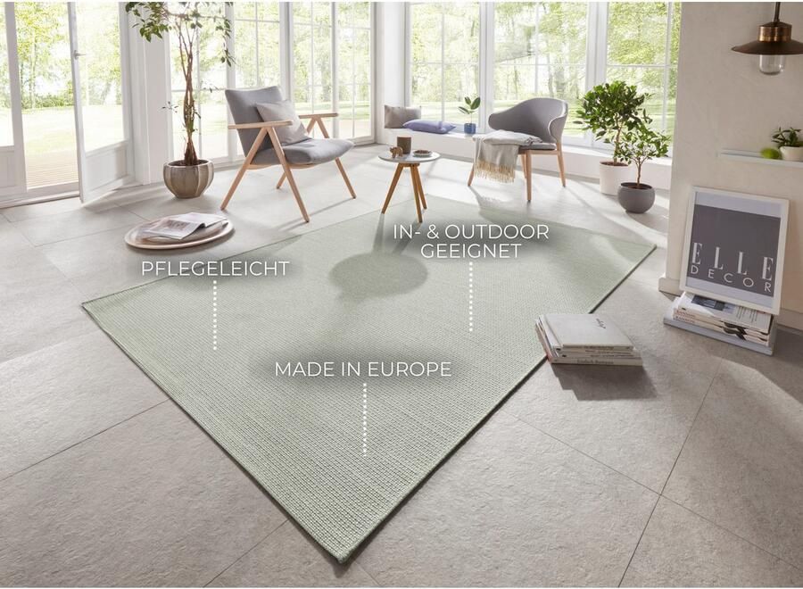 ELLE DECORATION Vloerkleed Millau Platweefsel in- & outdoor modern terras balkon woonkamer - Foto 3