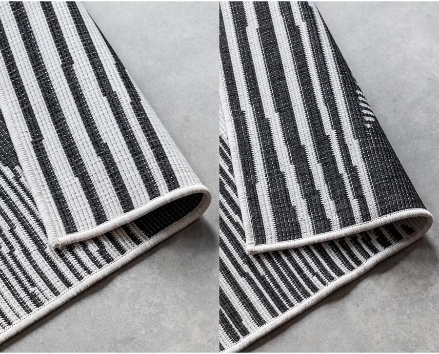 ELLE DECORATION Vloerkleed Rhombus In- en Outdoor Vlakweefsel binnen- en buitengebruik modern omkeerbaar tapijt balkon woonkamer - Foto 3