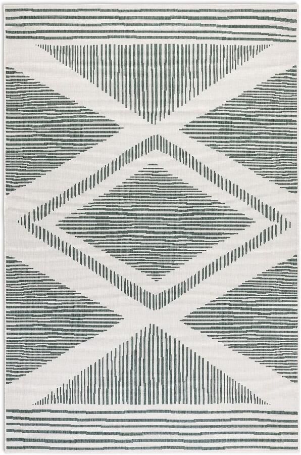 ELLE DECORATION Vloerkleed Rhombus In- en Outdoor Vlakweefsel binnen- en buitengebruik modern omkeerbaar tapijt balkon woonkamer - Foto 5