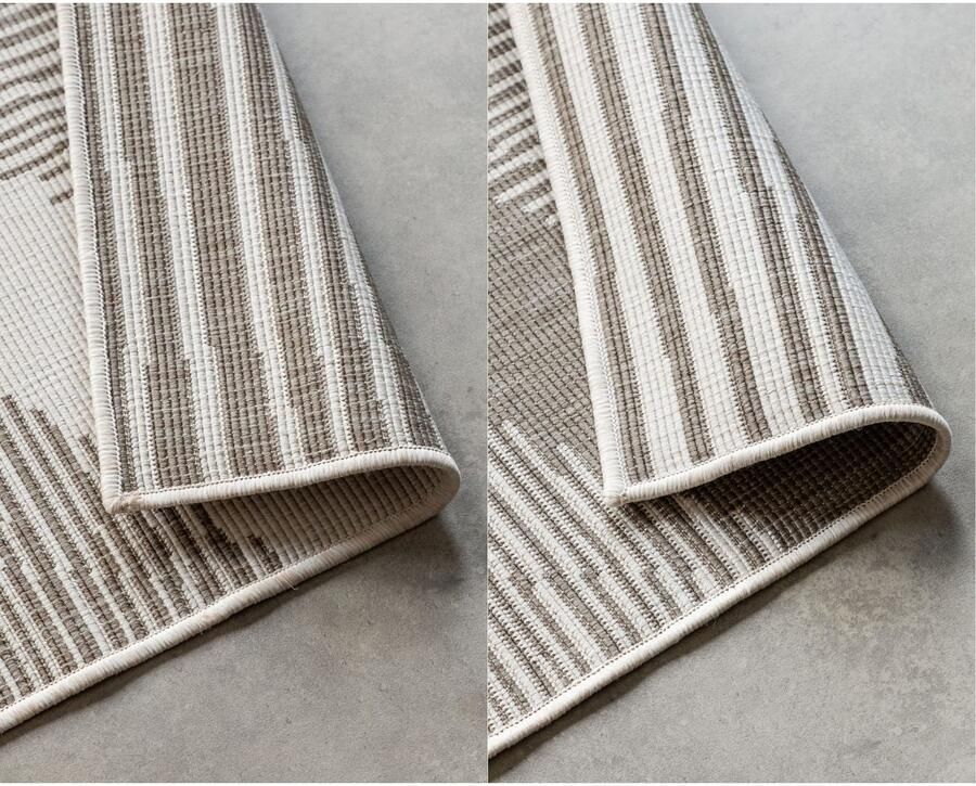 ELLE DECORATION Vloerkleed Rhombus In- en Outdoor Vlakweefsel binnen- en buitengebruik modern omkeerbaar tapijt balkon woonkamer