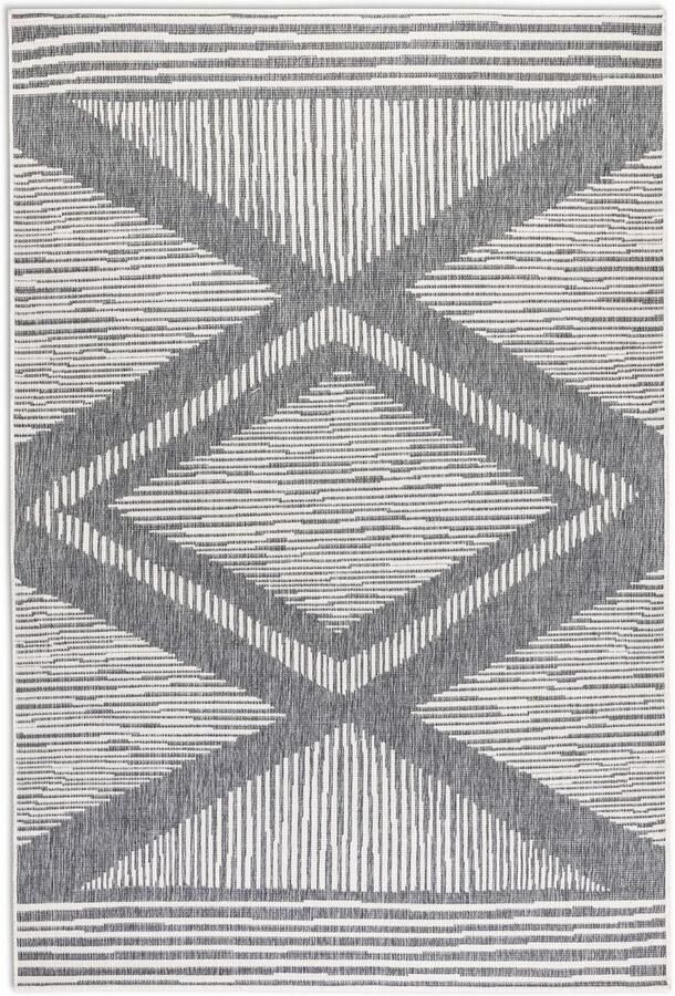 ELLE DECORATION Vloerkleed Rhombus In- en Outdoor Vlakweefsel binnen- en buitengebruik modern omkeerbaar tapijt balkon woonkamer - Foto 5